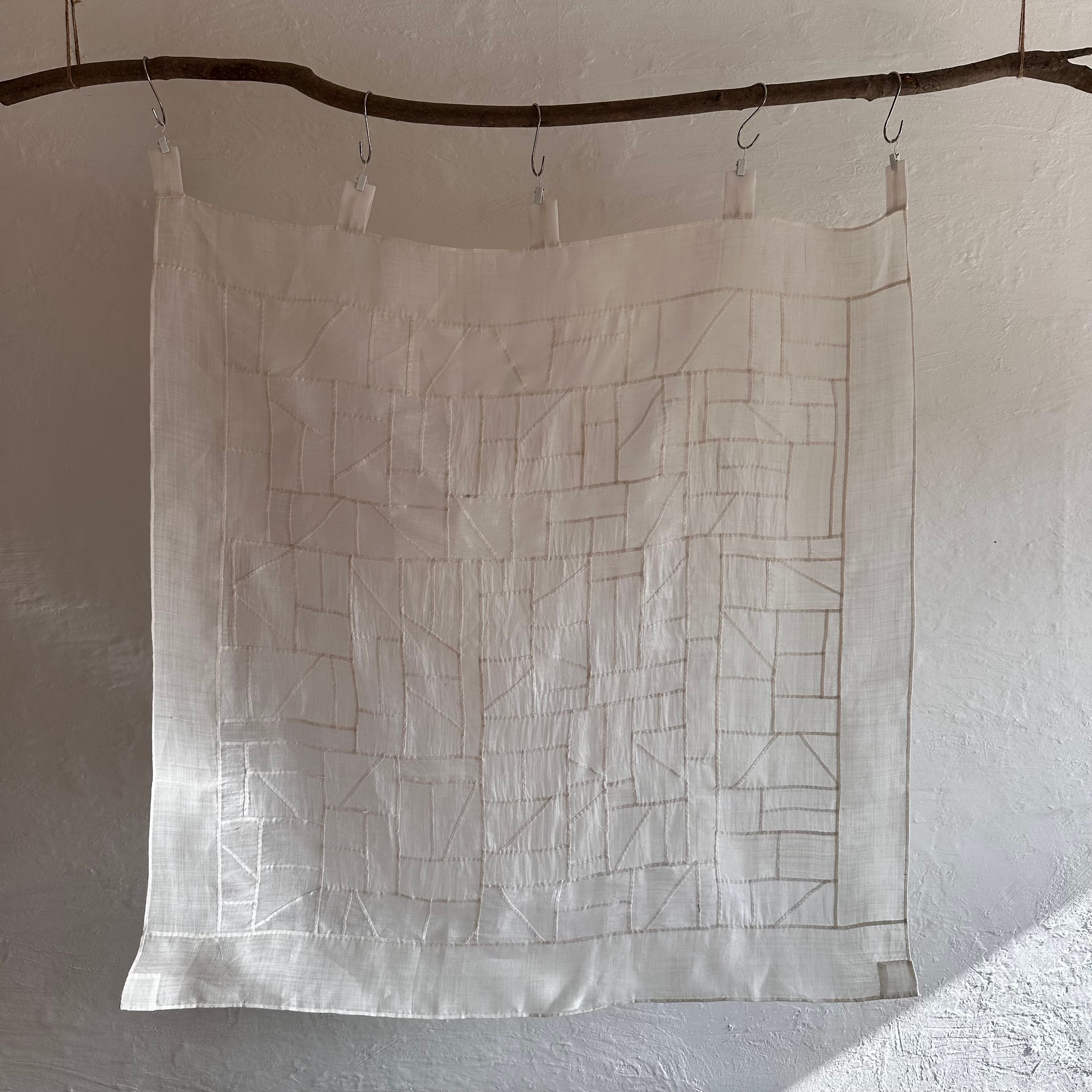 新しいポジャギ(白) 正方形100×100 | Pay ID