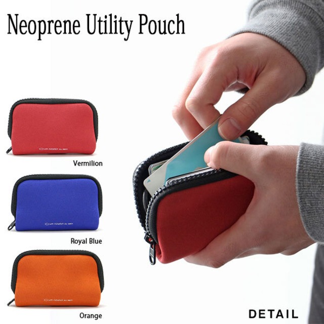 Neoprene Utility Pouch ネオプレーン ユーティリティ ポーチ キーケース カード入れ 財布 小物入れ DETAIL