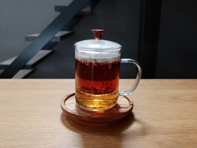 茶こし付・ガラスマグカップ 400ml