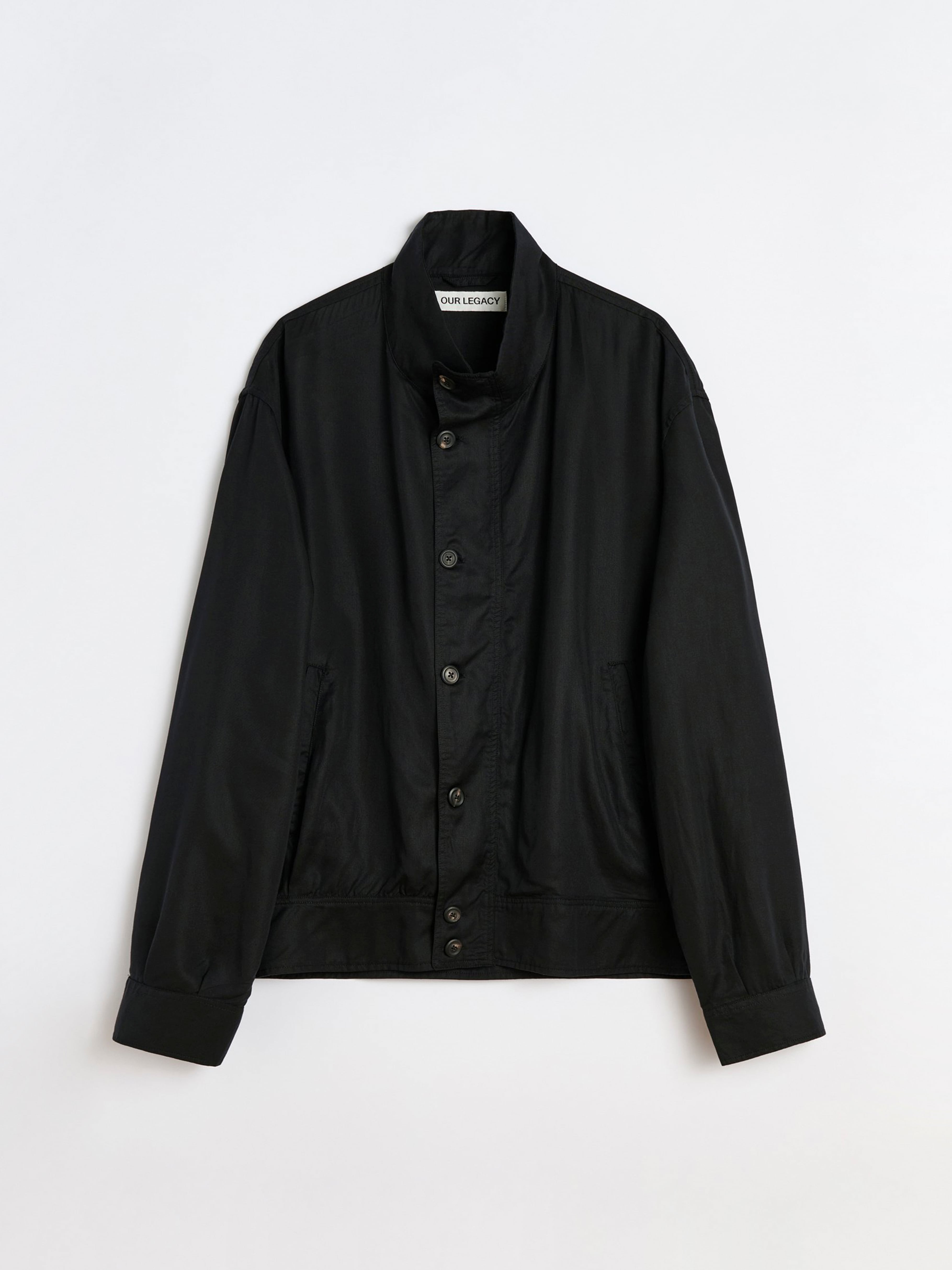OUR LEGACY MOCK BOMBER Draping Black Lyocell M4252MDB | BEST