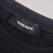 DIESEL ディーゼル トレーナー シャツ M/ブラック メンズ