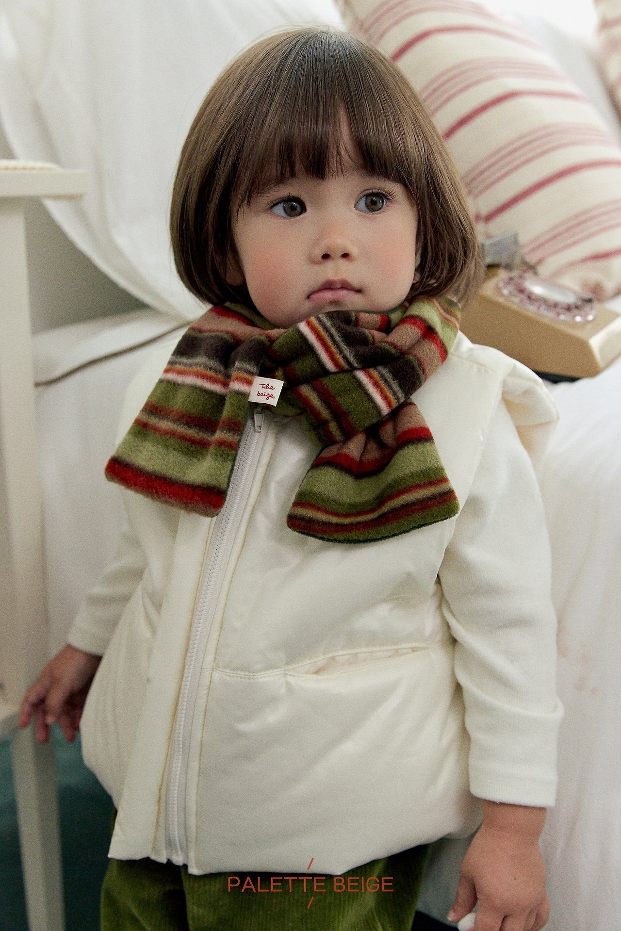 the beige［取寄］reversible muffler 26winter