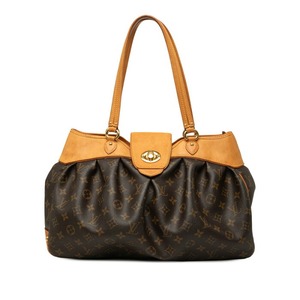 ルイ ヴィトン モノグラム ボエシMM ハンドバッグ トートバッグ M45714 ブラウン PVC レザー レディース LOUIS VUITTON 中古