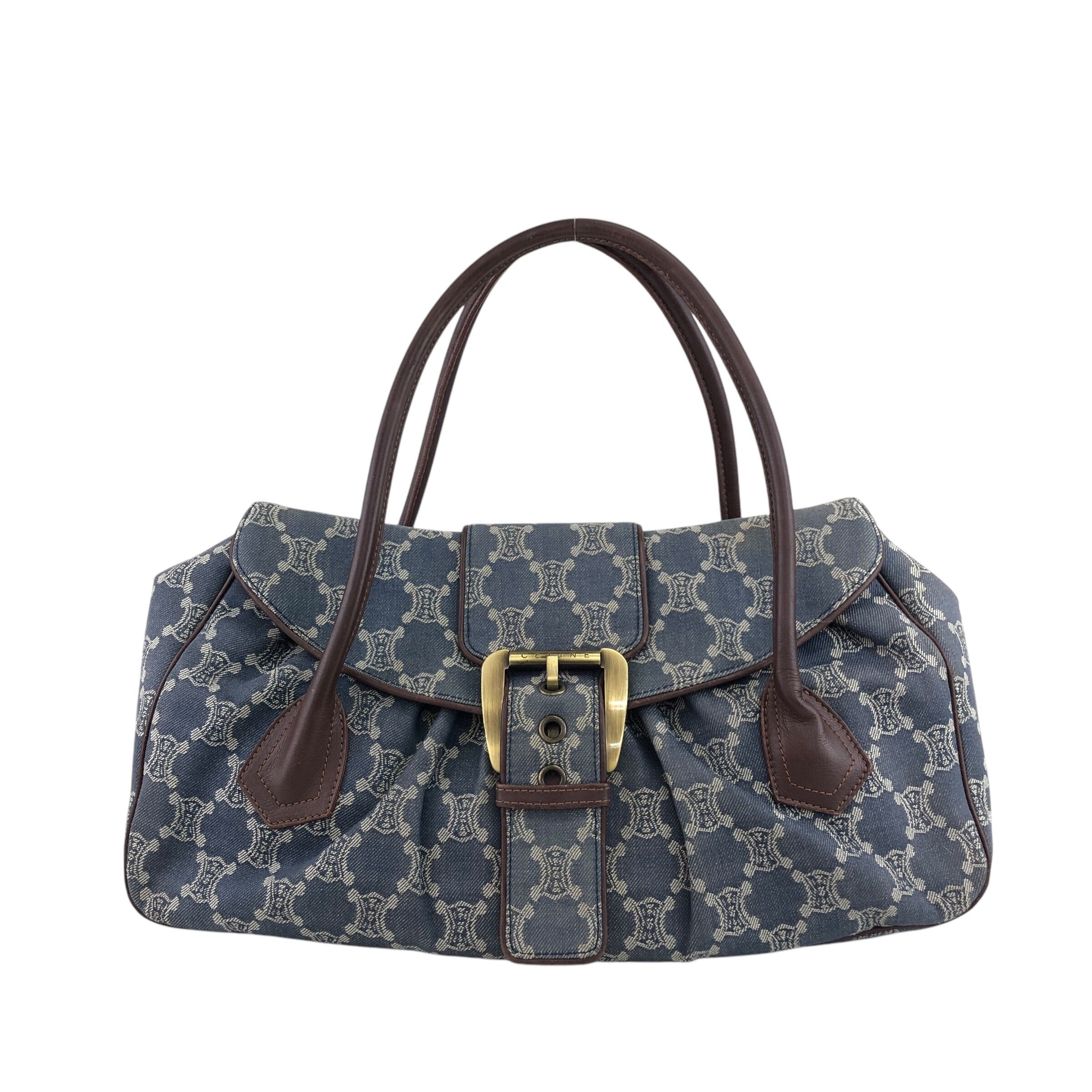 CELINE セリーヌ パリマカダム ハンドバッグ インディゴ フロント