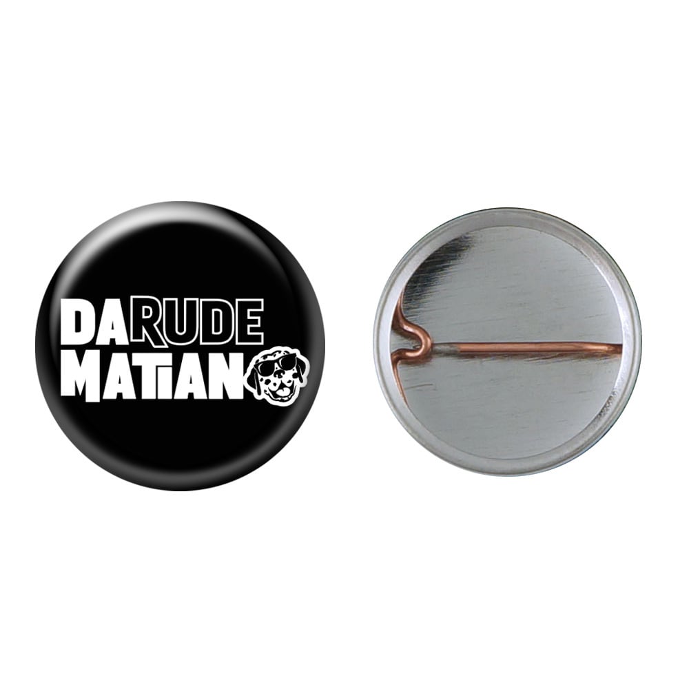 缶バッヂ＆ステッカーセット（黒） | DARUDEMATIAN WEB SHOP