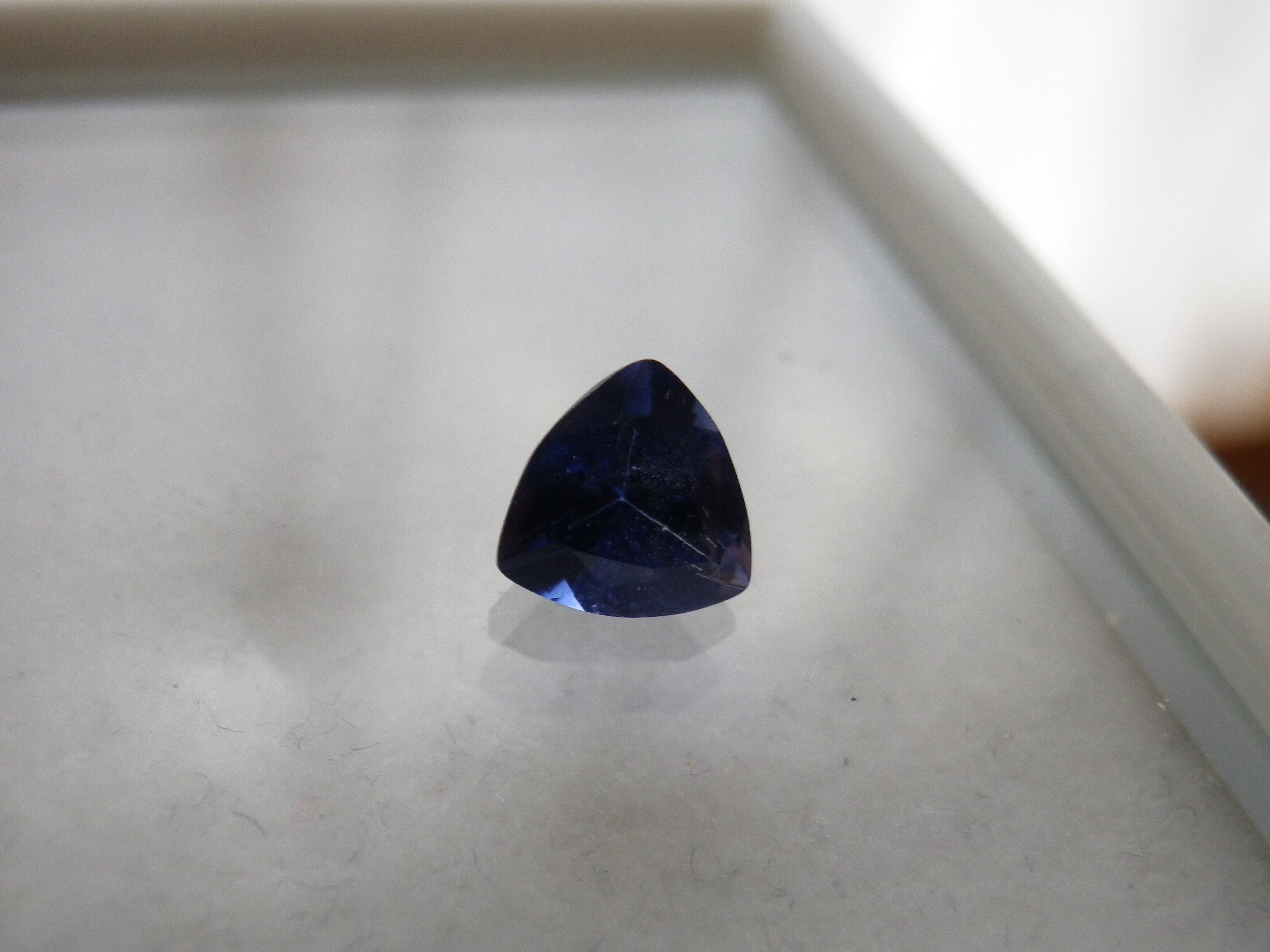 【4.90ct】シンセティックブルーサファイア 大粒！シンセティックブルーサファイアの一粒リング ～Synsetic