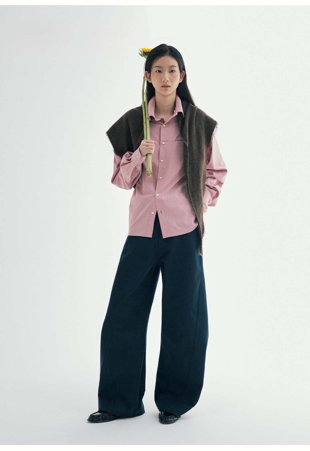 NORYBRAND Curve Leg Cotton Trousers