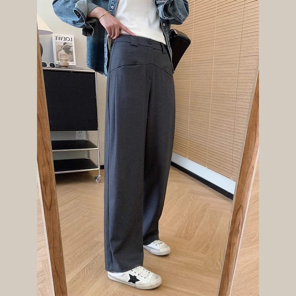 Front-switched pants with pockets BO0297