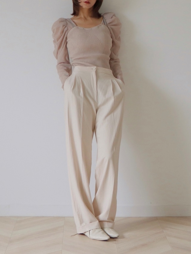 ●made in ITALY nude color slacks