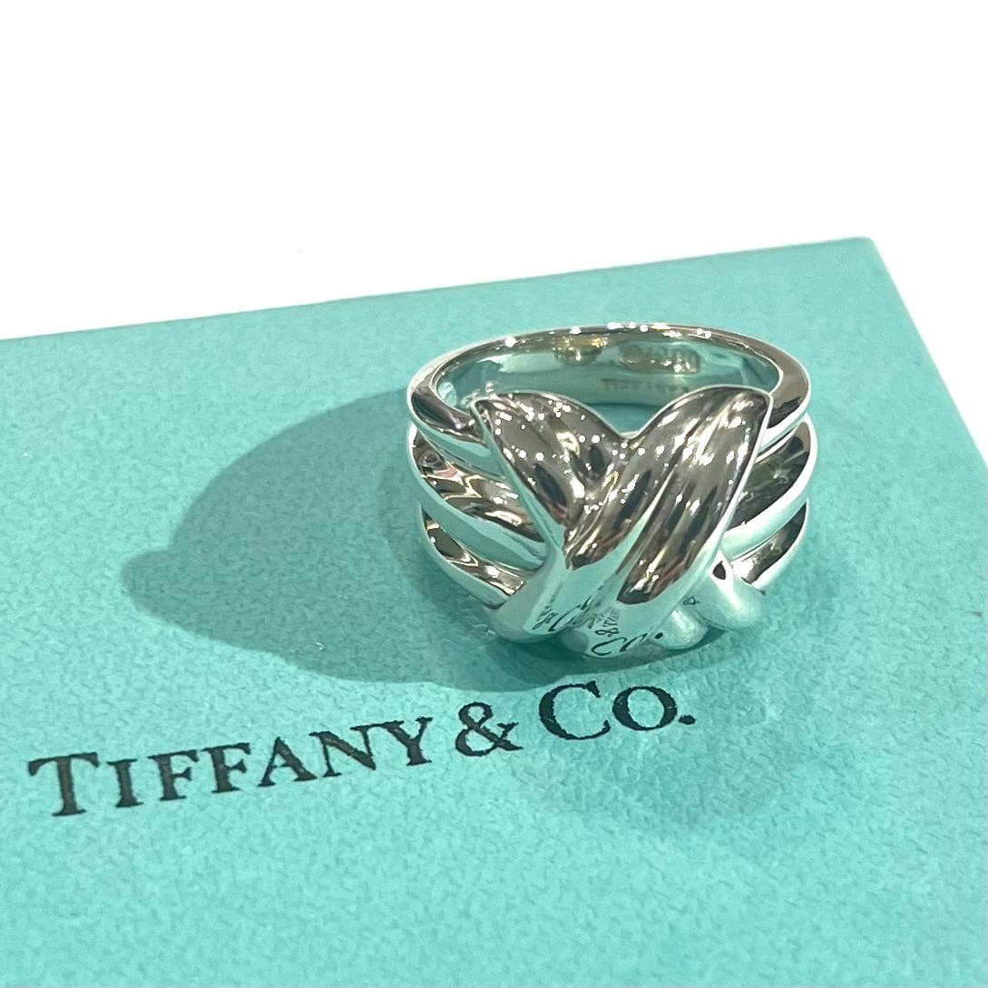 希少【TIFFANY&CO.】【10.5号】2970 ワイドシグネチャー ワイドリング