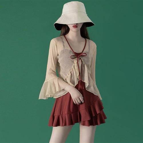 送料無料 ワンピース 水着 韓国 水着 体型カバー 水着 ワンピース 40代 水着 ワンピース 体型カバー オールインワン 水着大きいサイズ 体型カバー レディ 2