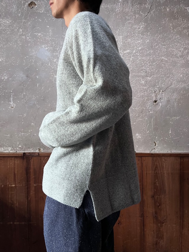 COSMIC WONDER ｜British wool knitted farmer sweater　 Heather gray