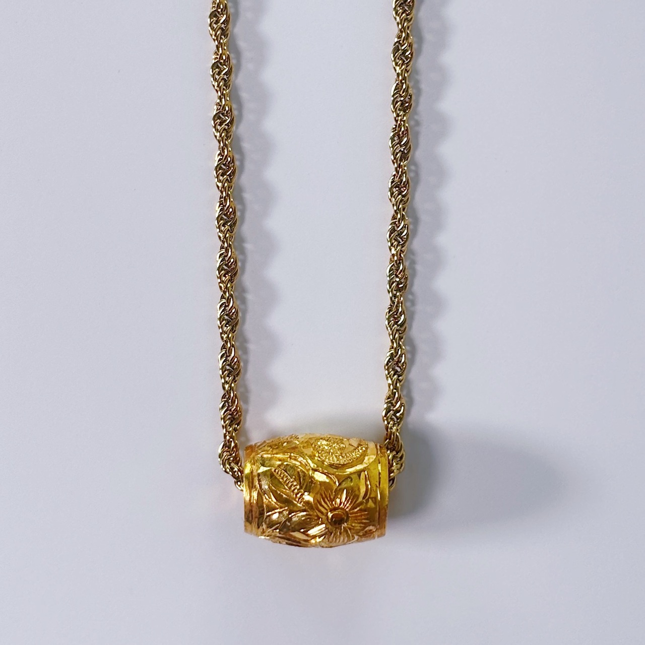 Classic Barrel Necklace -gold-
