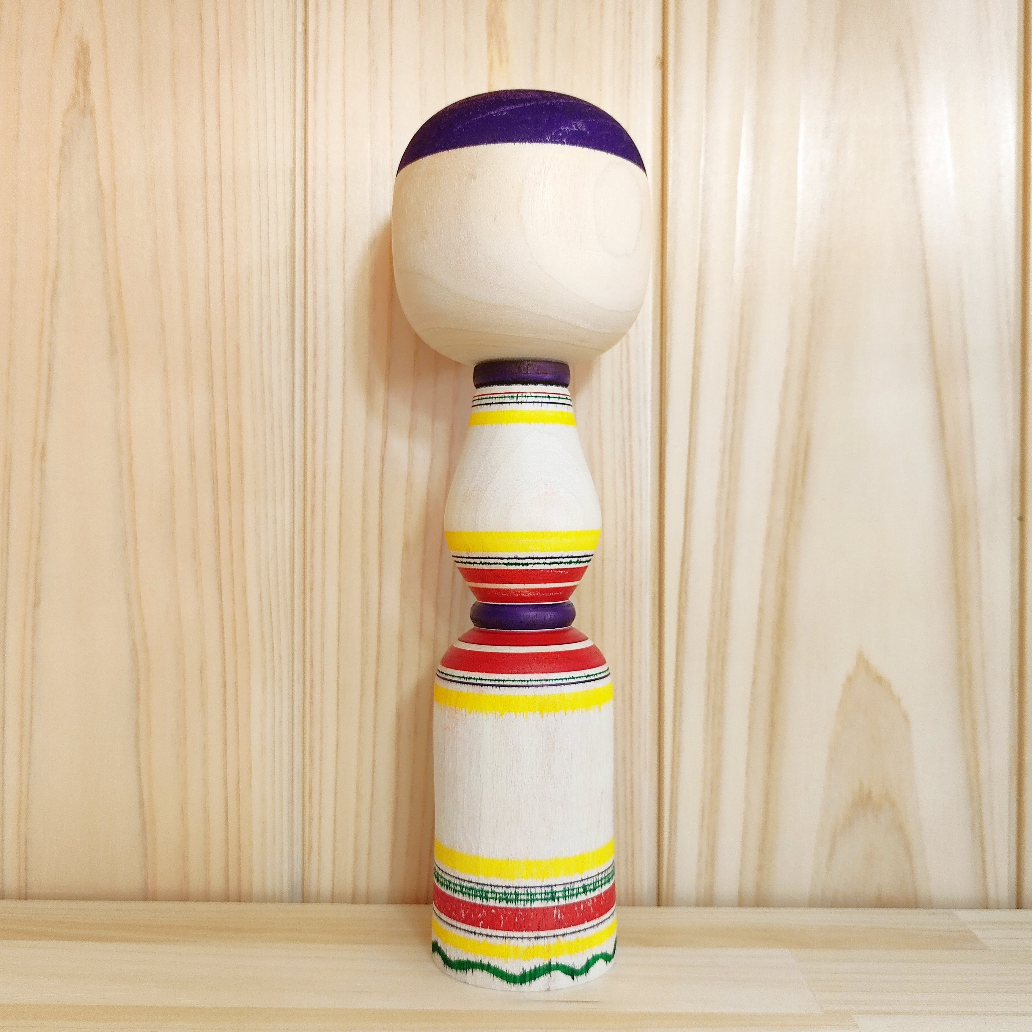 富塚由香工人：弥治郎系】梅模様 こけし：8寸 約24cm N10YT-5