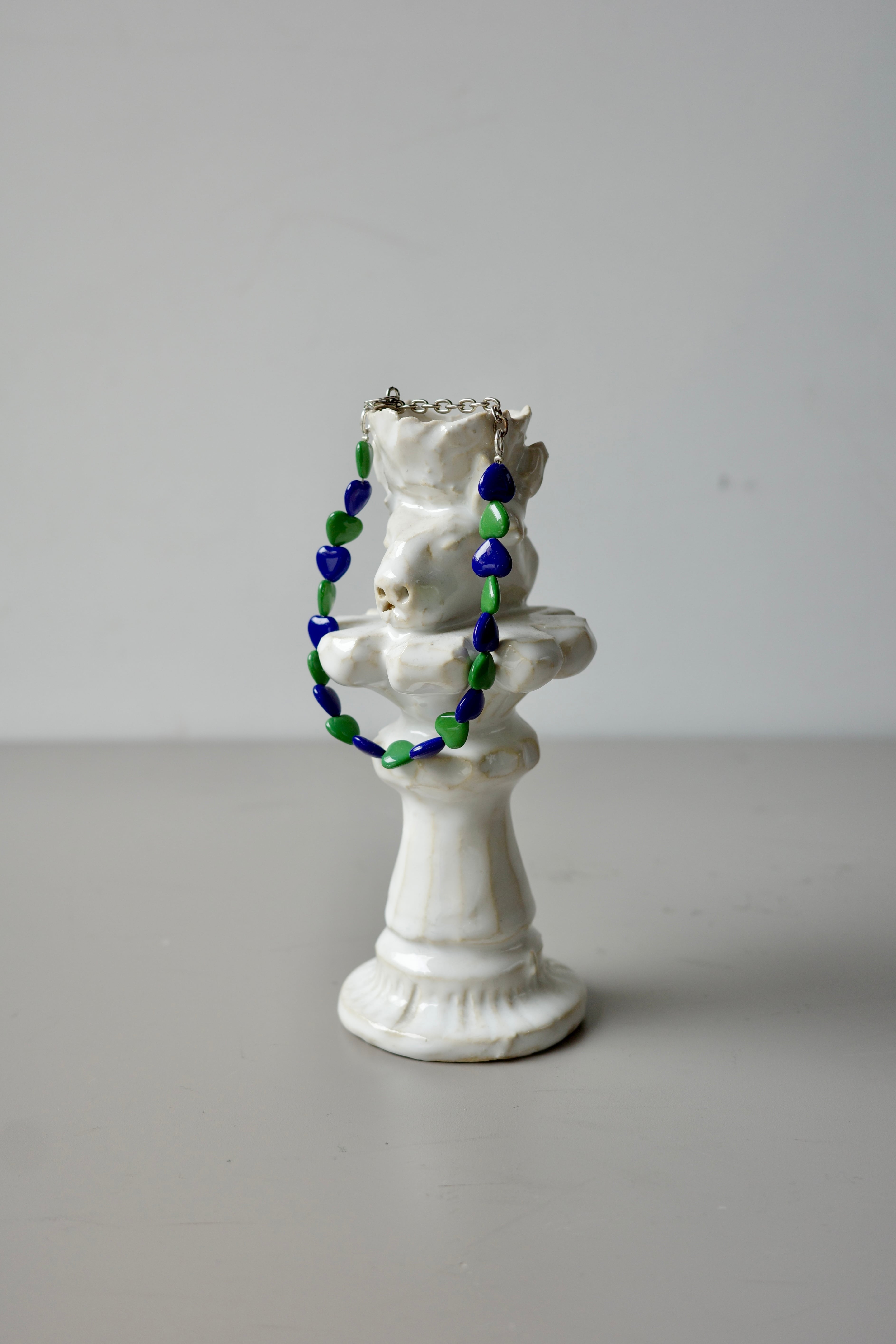 Daniel et Lili【60's Vintage Heart Bracelet -Green/Navy-】