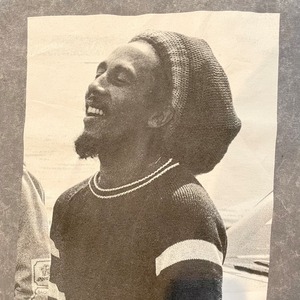 【ZION】ボブマーリー BOB MARLEY 音楽Tシャツ フォトプリント タイダイ柄 Mサイズ us古着