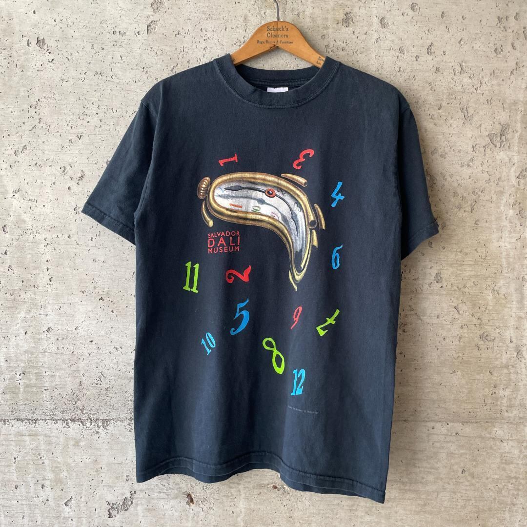 XZ377 90s サルバトールダリ アート Tシャツ USA製 溶ける時計 