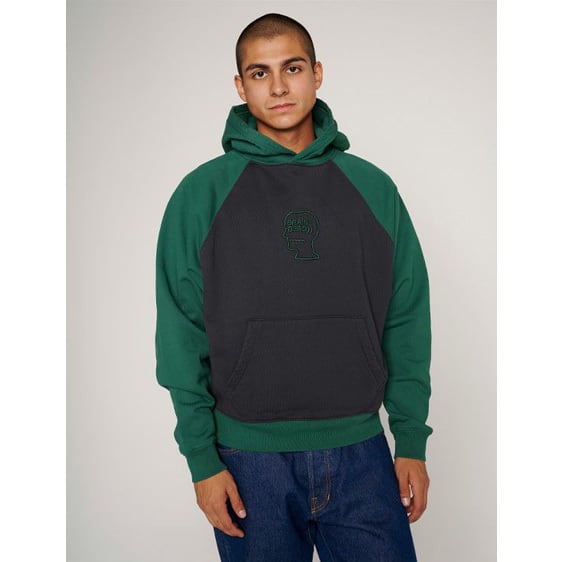 BRAIN DEAD/ブレインデッド/PIGMENT WASH LOGO HEAD RAGLAN HOODIE 
