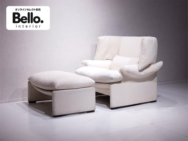 Cassina ixc. 678 PORTOVENERE 1Pソファ&オットマン / イタリア ヴィンテージ Vico Magistretti 名作 デザイナーズ ソファ 1人掛け カッシーナ ポルトヴェーネレ