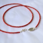 Mandi/マンディ Small A. Beads Necklace(60cm)(Red)