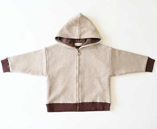 PETITMIG (プチミグ) / knit E7 cardigan / beige / 80-120cm