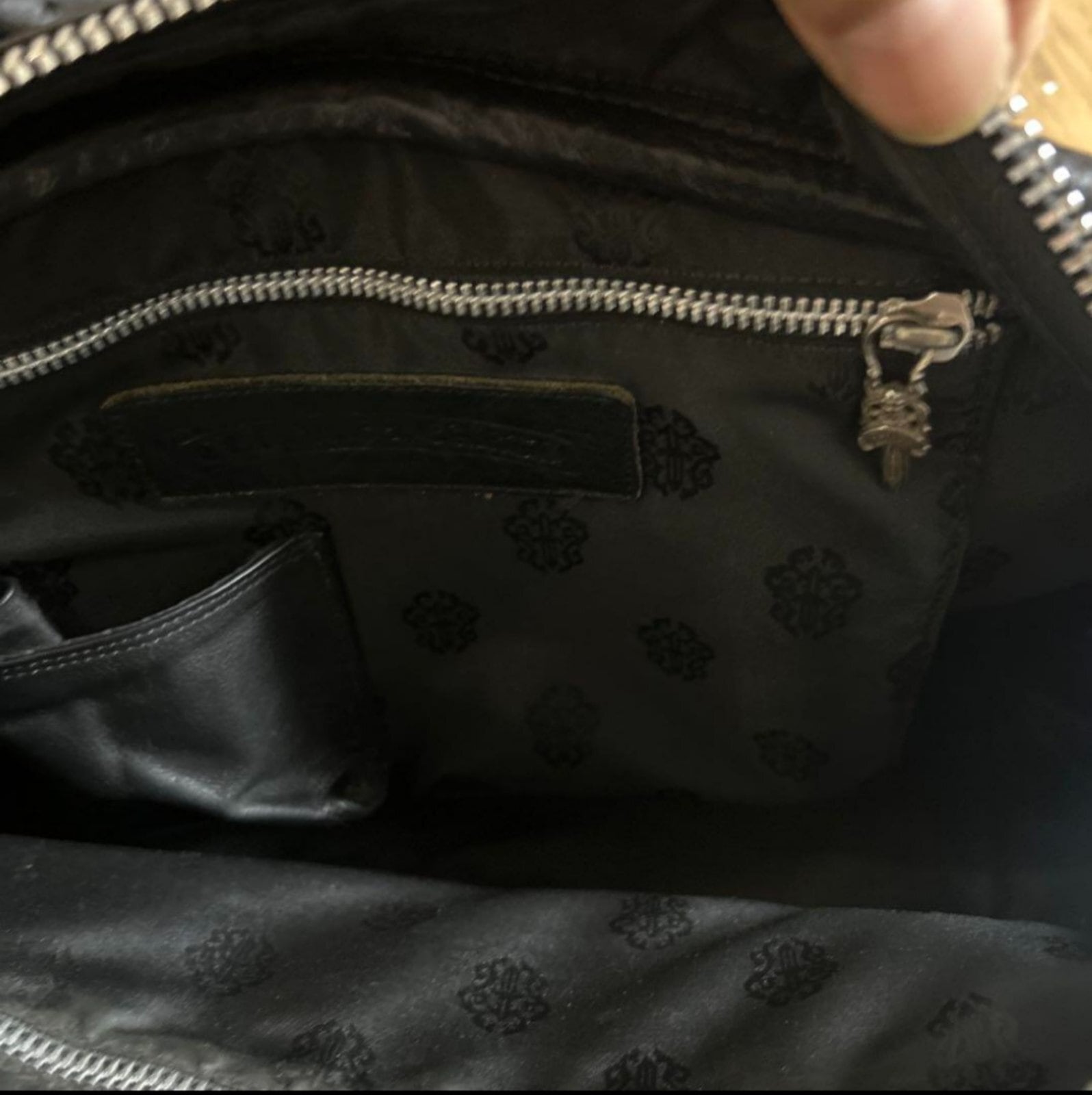 クロムハーツバック、財布セット クロムハーツ（Chrome Hearts）バッグ フラット スモール ブラック