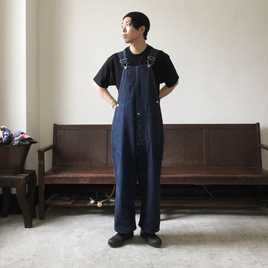 TUKI (ツキ) “type2” salopette (タイプ2 サロペット) black/black 