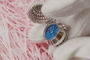 【ビンテージ時計】1970年4月製造　セイコー指輪時計　日本製珍しいカバー付きモデル　日本製