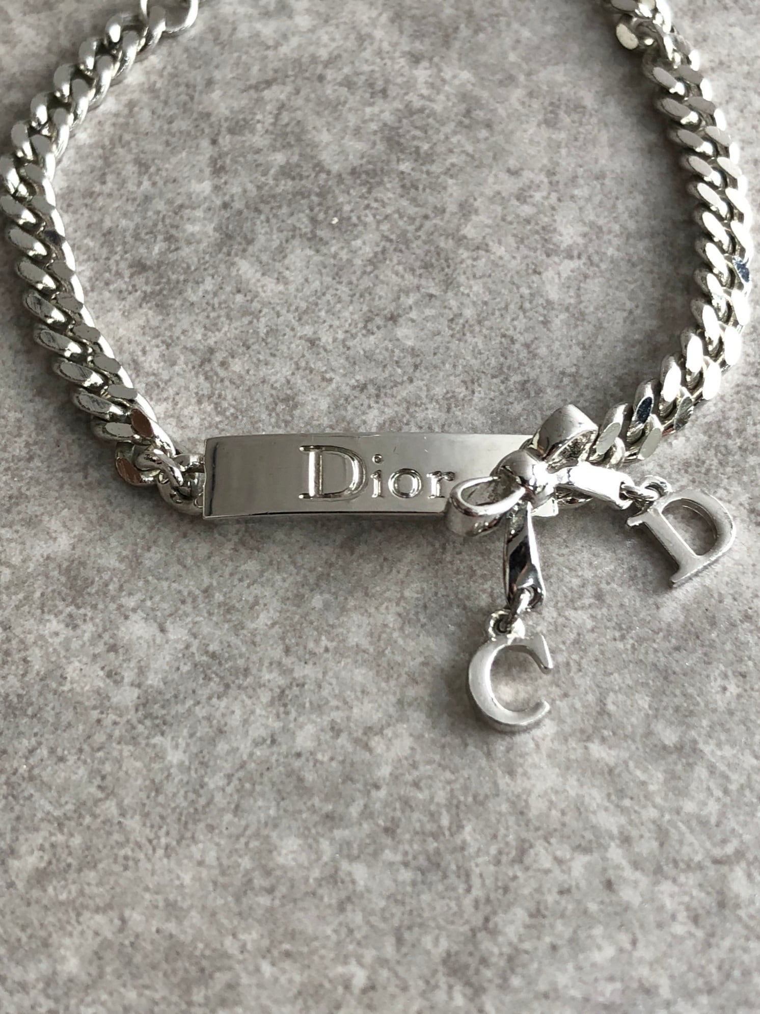 Christian Dior クリスチャン ディオール ブレスレット シルバー ロゴ