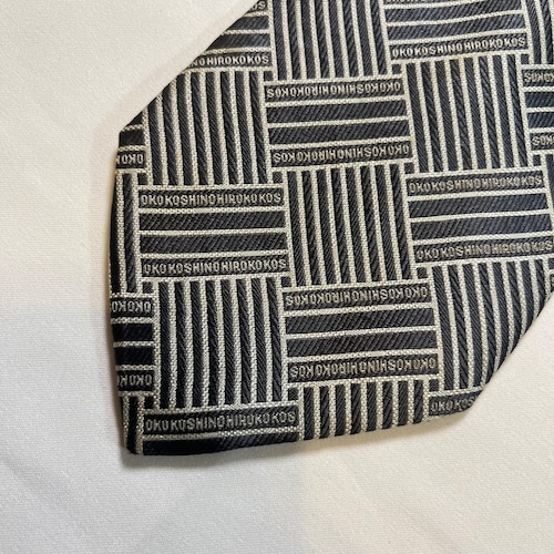 HIROKO KOSHINO HOMME ヒロココシノ necktie ネクタイ Japan vintage グレー n-842