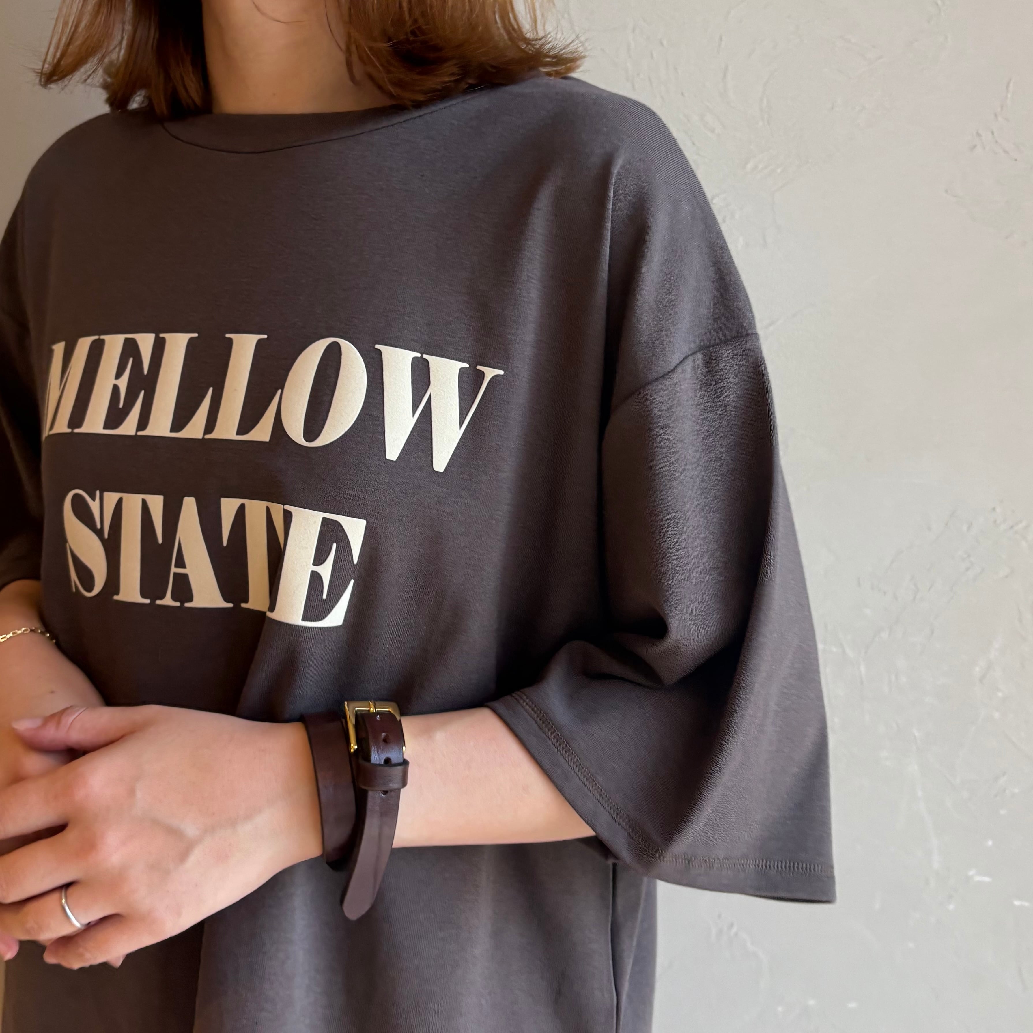 【 ROSIEE 】”ソフトな風合い”5部袖フロッキープリントTシャツ