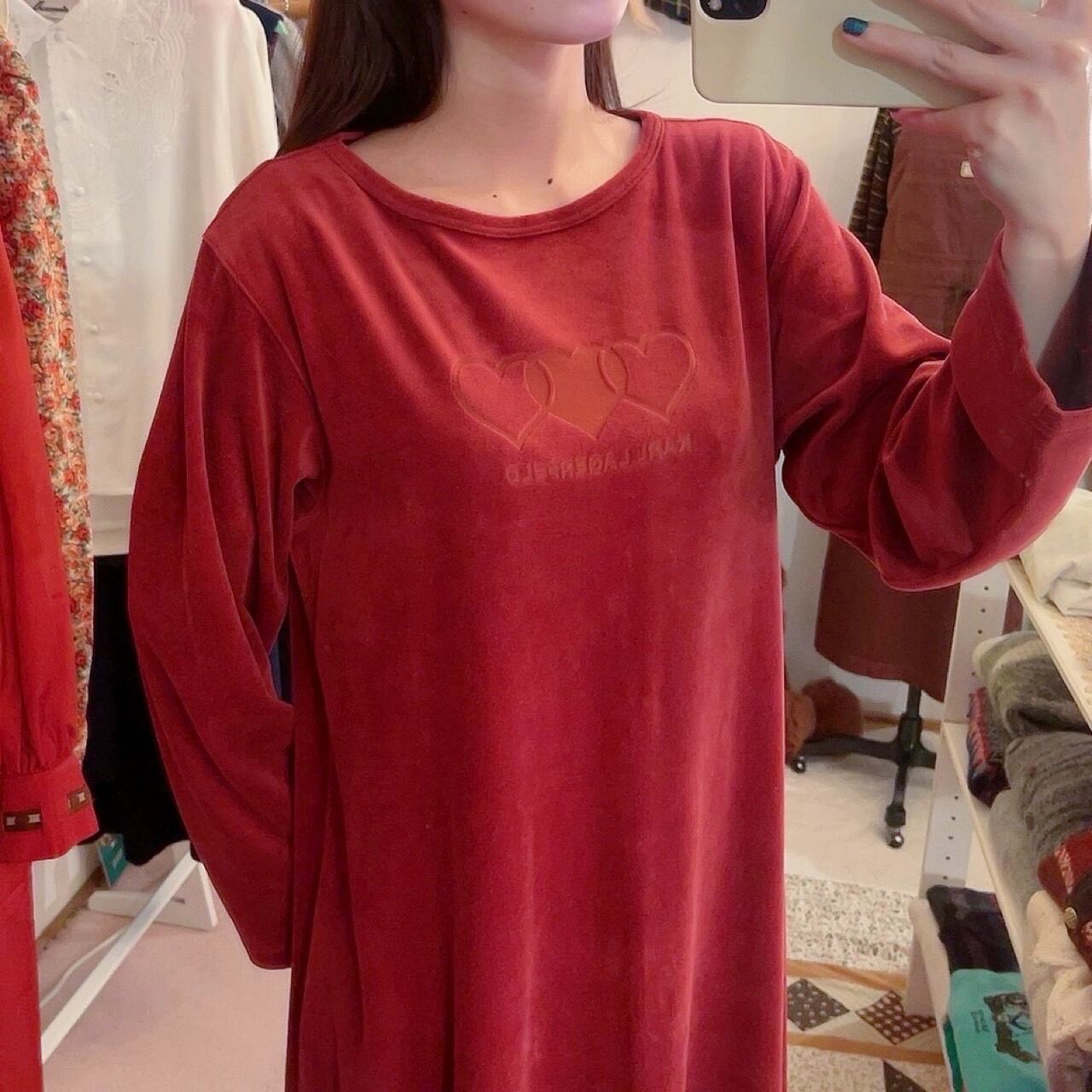 red heart velours one-piece