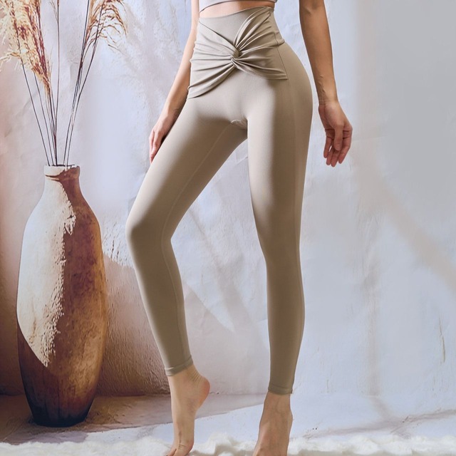 Cross Drape High-Waist Leggings【4colors】2646