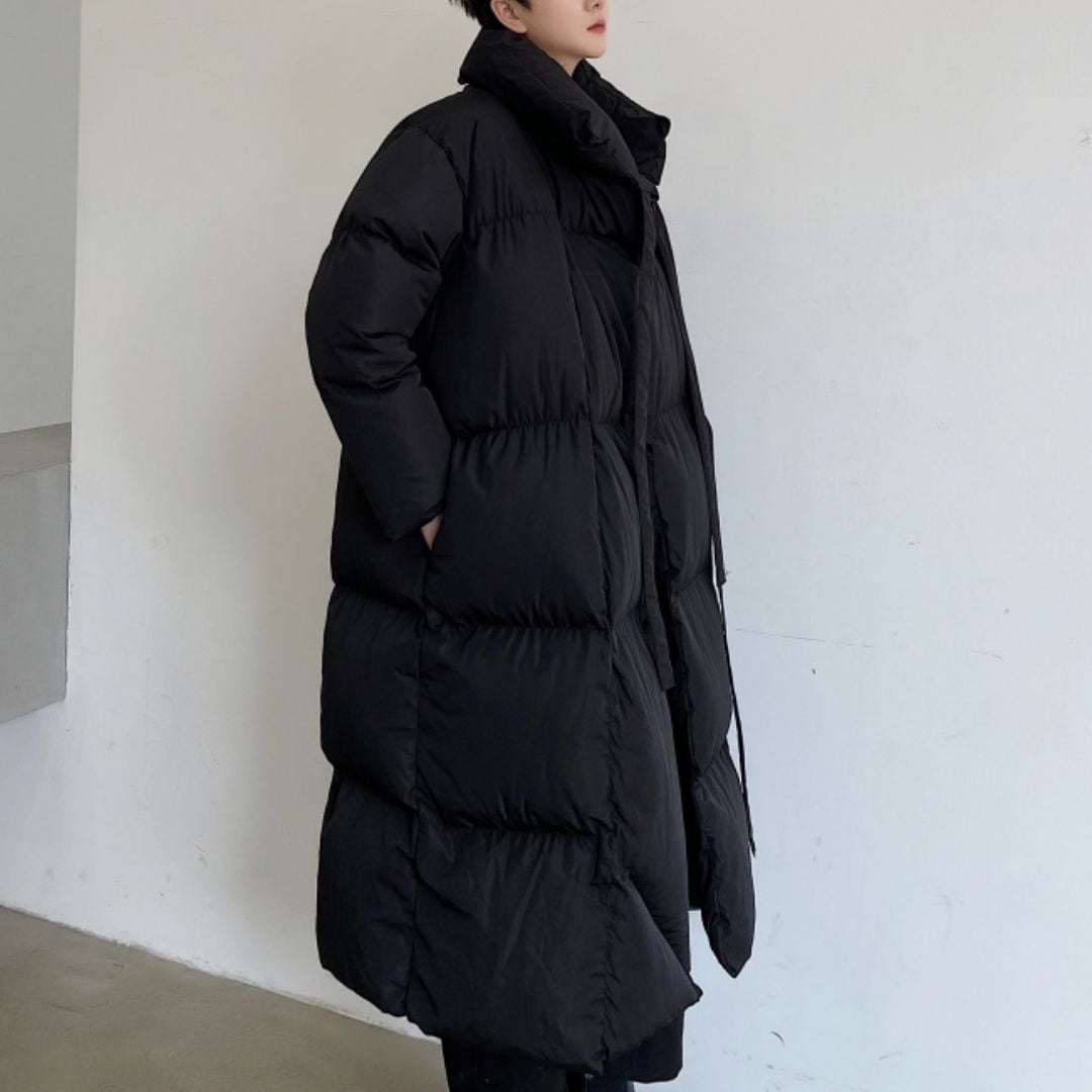 Warm standing collar thick cotton coat