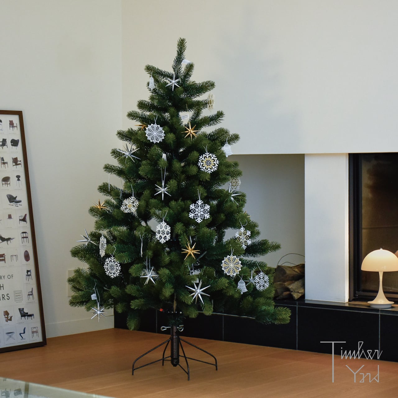 オーナメントレース スノークリスタル 6枚セット / シルバー