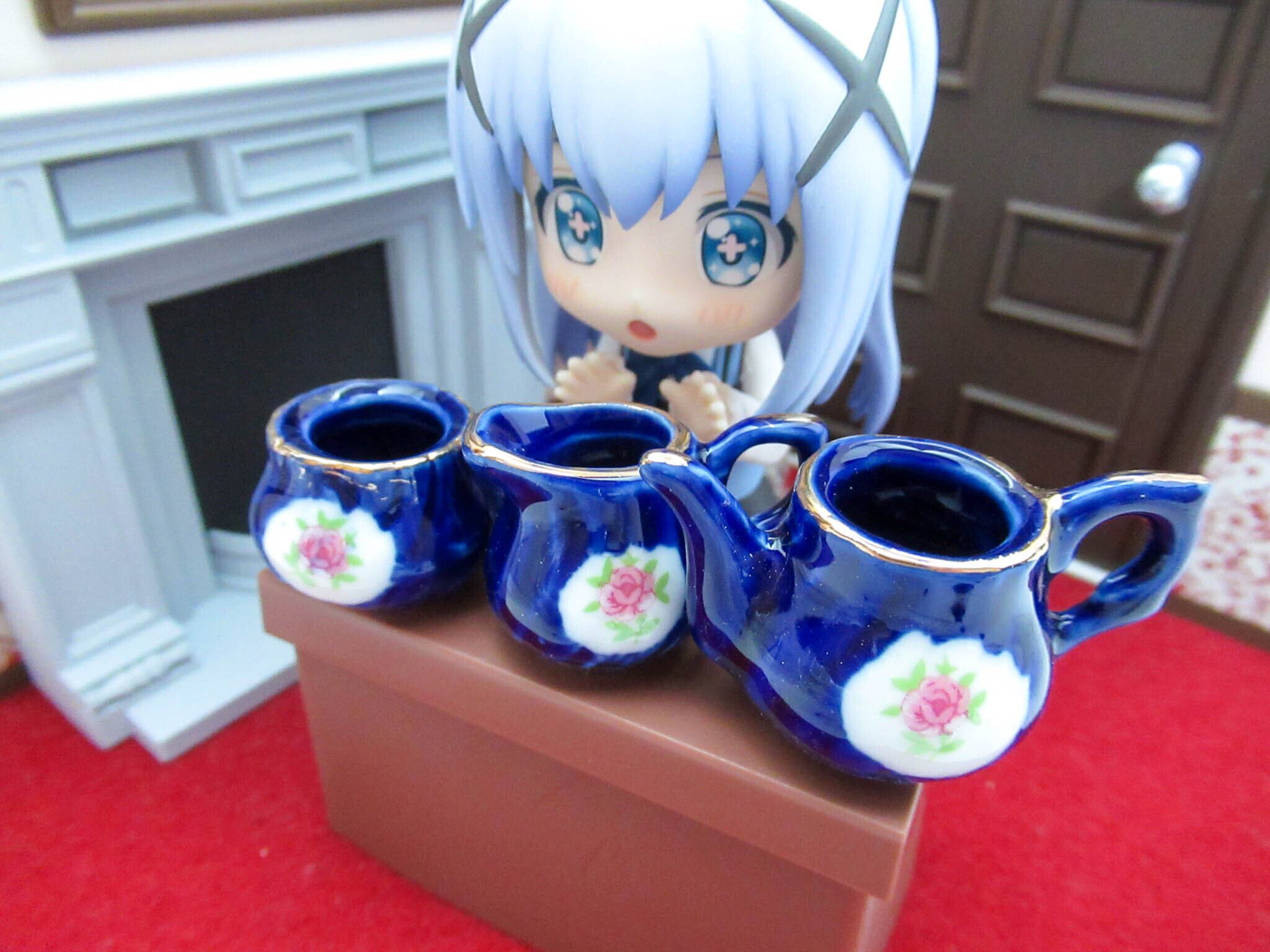 ミニチュア 陶器◇可愛いティーカップシリーズ MS ティーセット
