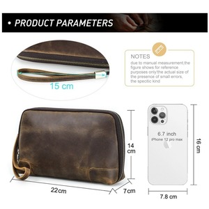 Wide Opening Genuine Leather Clutch Bag / 本革 ワイドオープン レザー クラッチ バッグ