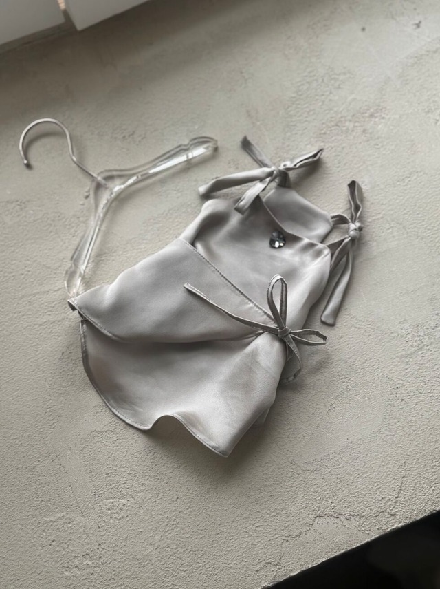 予約 【Lorelei Dog】 Odette Wrap Dress  (Taupe Gray)