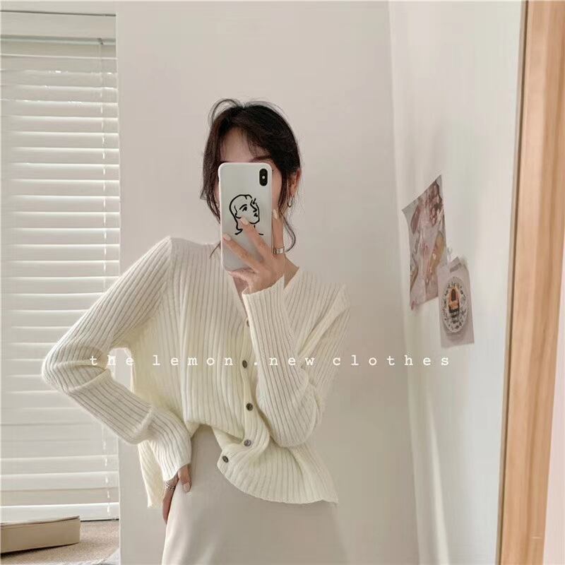 Vネックオーバーショートカーディガン　AJ111-615