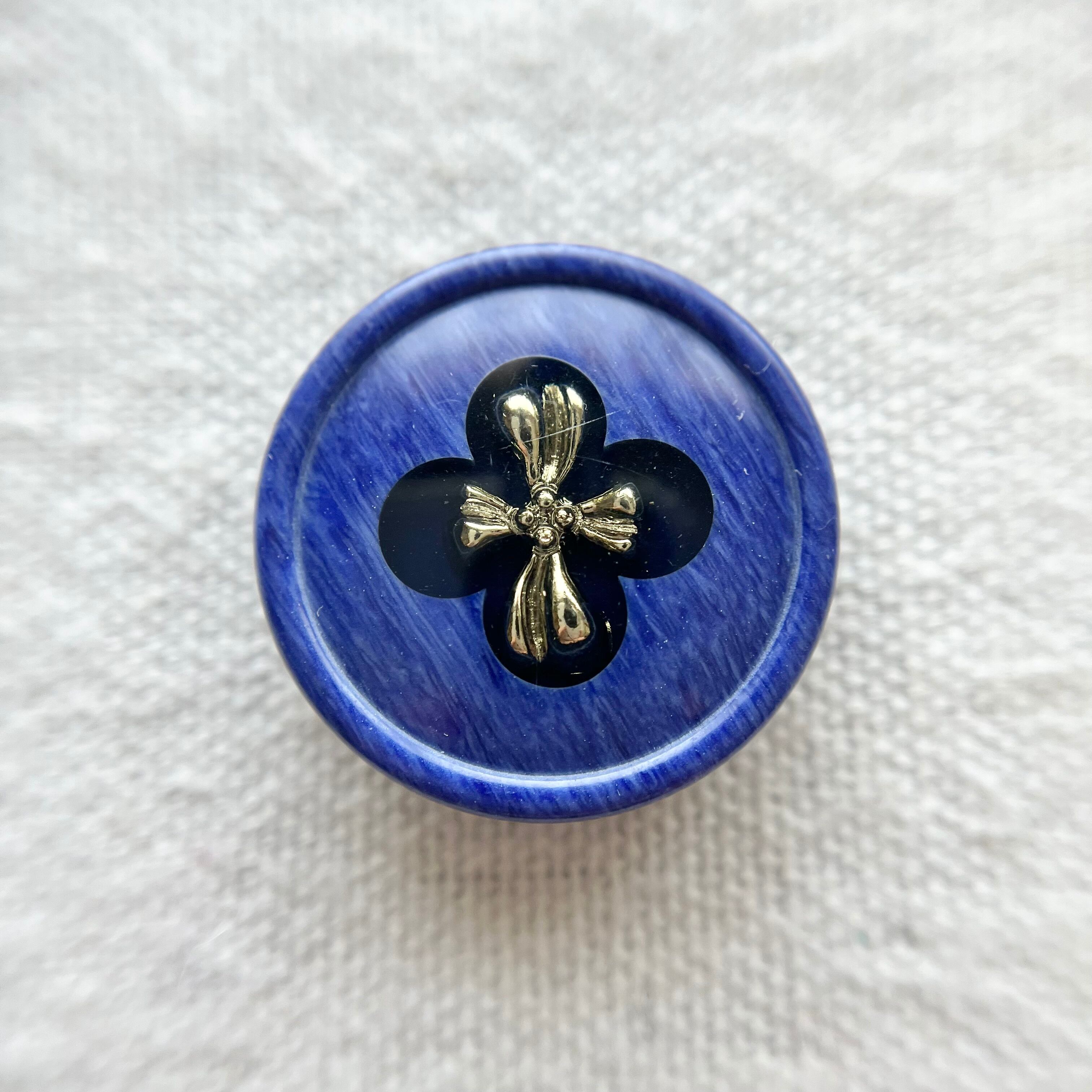 ロイヤルブルー シルバークロス 23mm