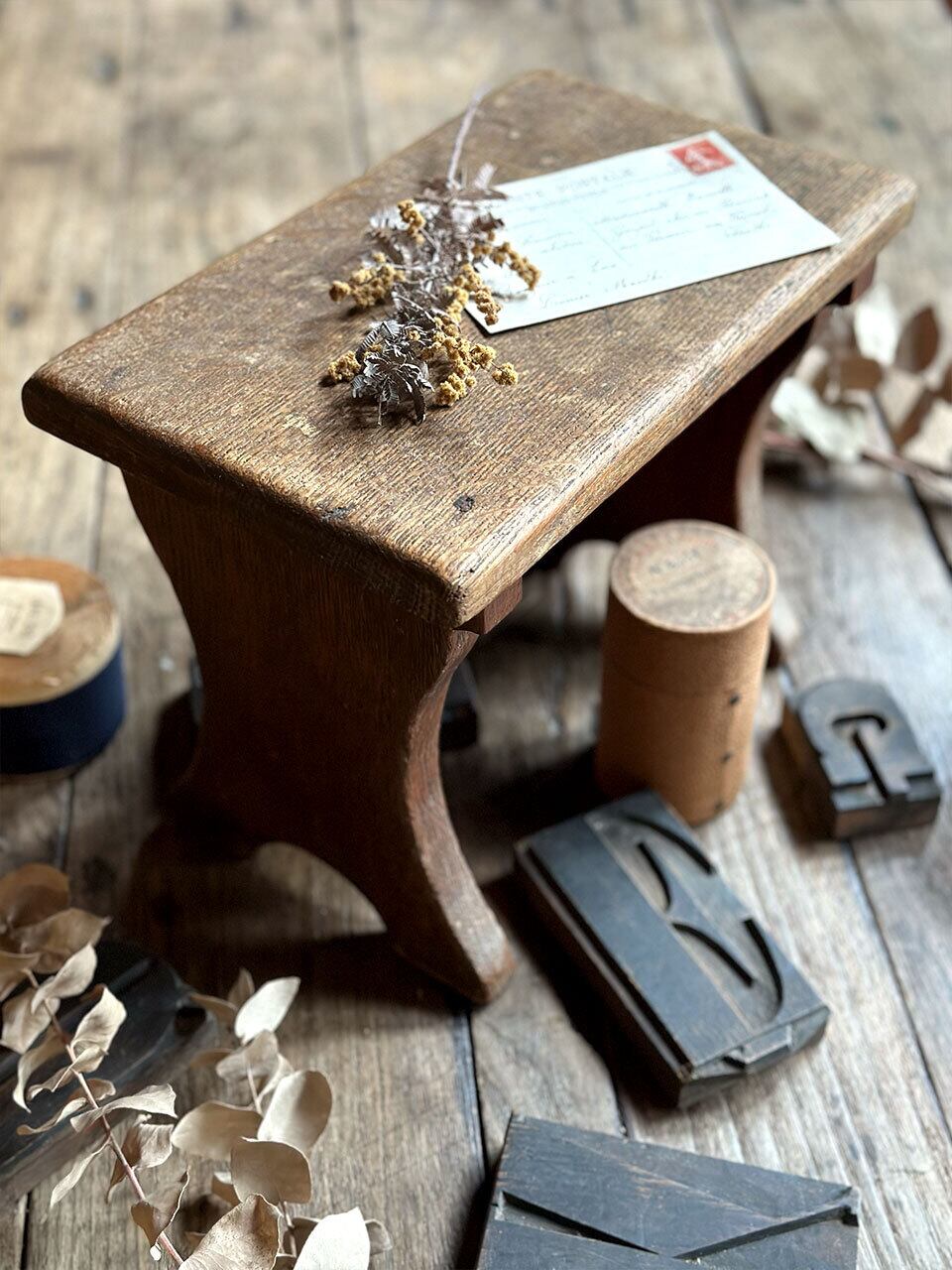 木製 踏み台 ステップ台 脚長 | Brocante de La Cocotte （フランス