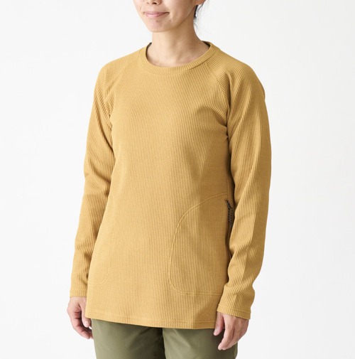 AXESQUIN Women's Waffle LS Tee アクシーズクイン ウィメンズ ワッフルロングスリーブT