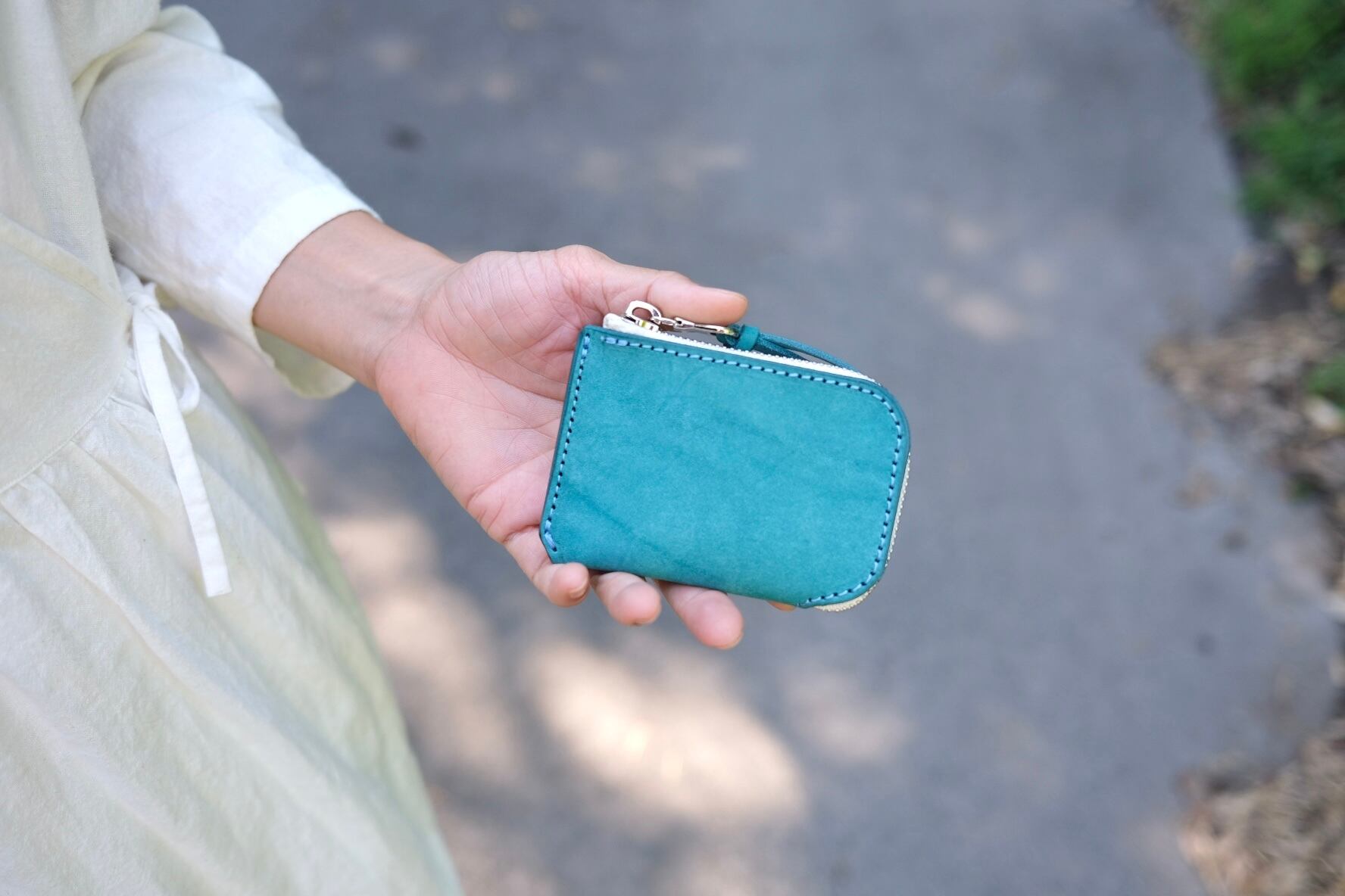 《即納》zip card coin case【caribbean blue】