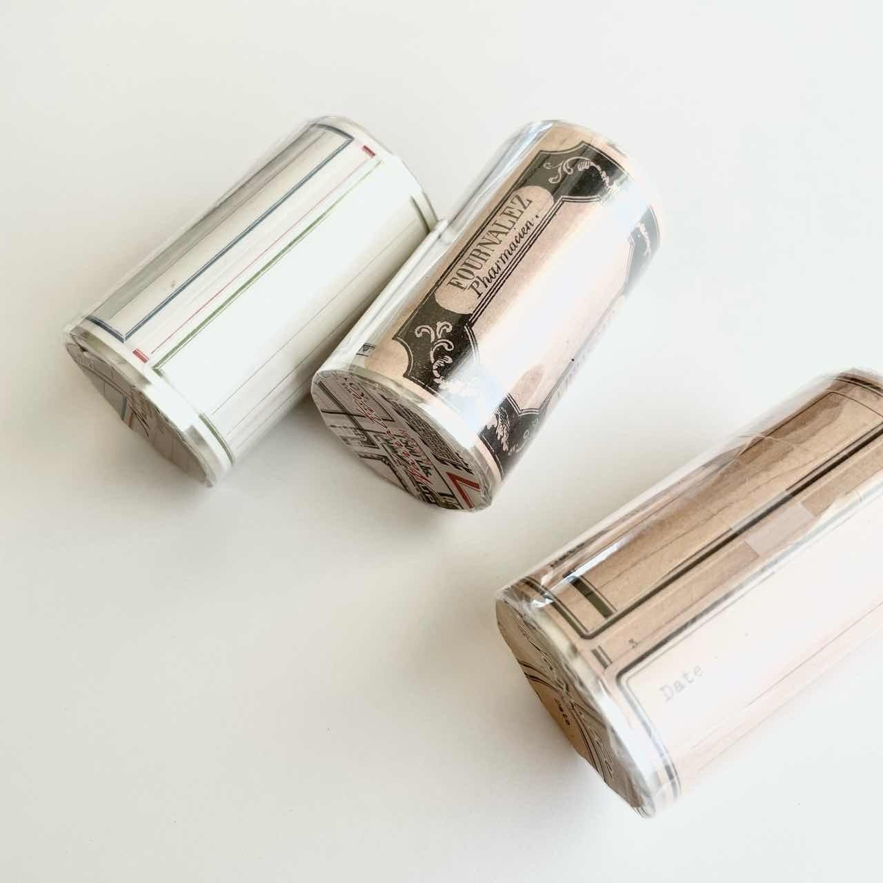 レトロラベル ロールシール|アンティークカラー ヴィンテージ調 手帳 ステッカー