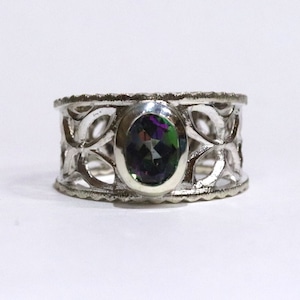 洋彫りリング ミスティッククォーツ