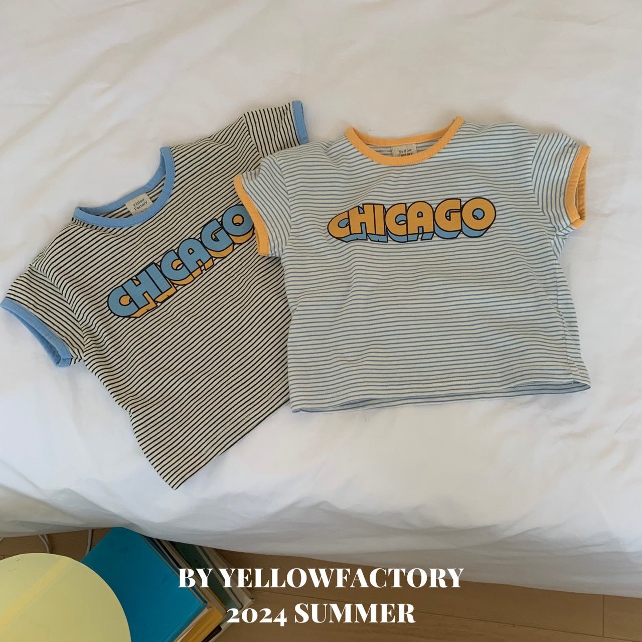 【 yellow factory】CHICAGO Tシャツ 80〜120cm ブルー 240707 - 8
