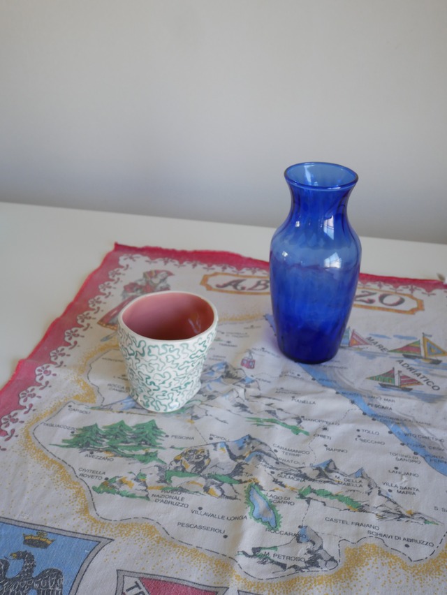 70s-80s Italian Souvenir "ABRUZZO" Map Cloth