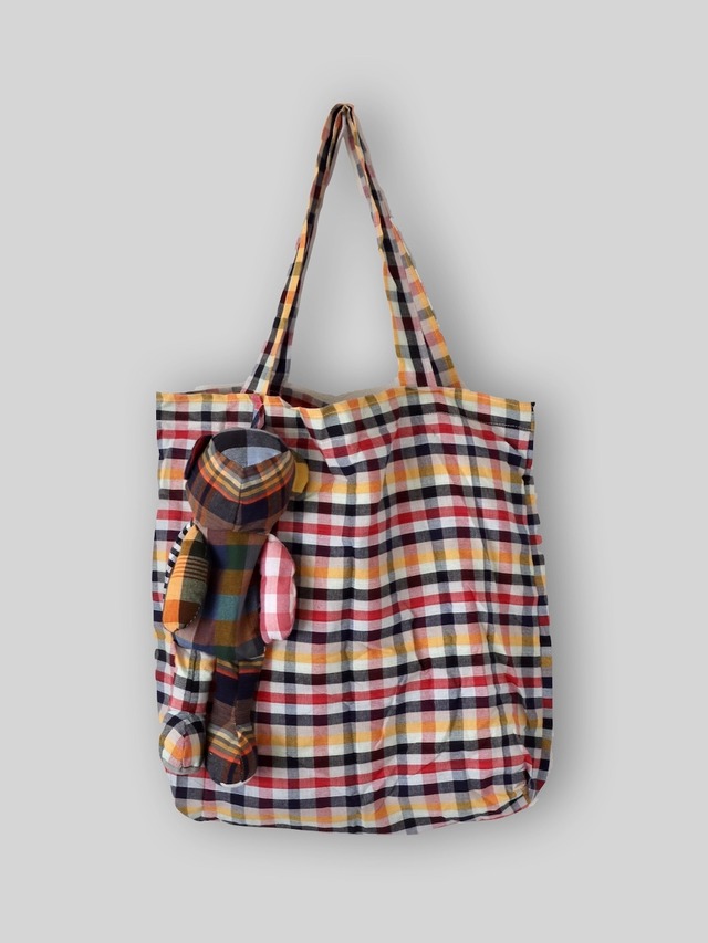 パーカオマー くまのバッグ バッグ柄 B｜Thai Cotton Bear Bag Pattern B