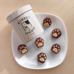 ねこ缶　足あとマドレーヌ　チョコ【ラッピング可能】