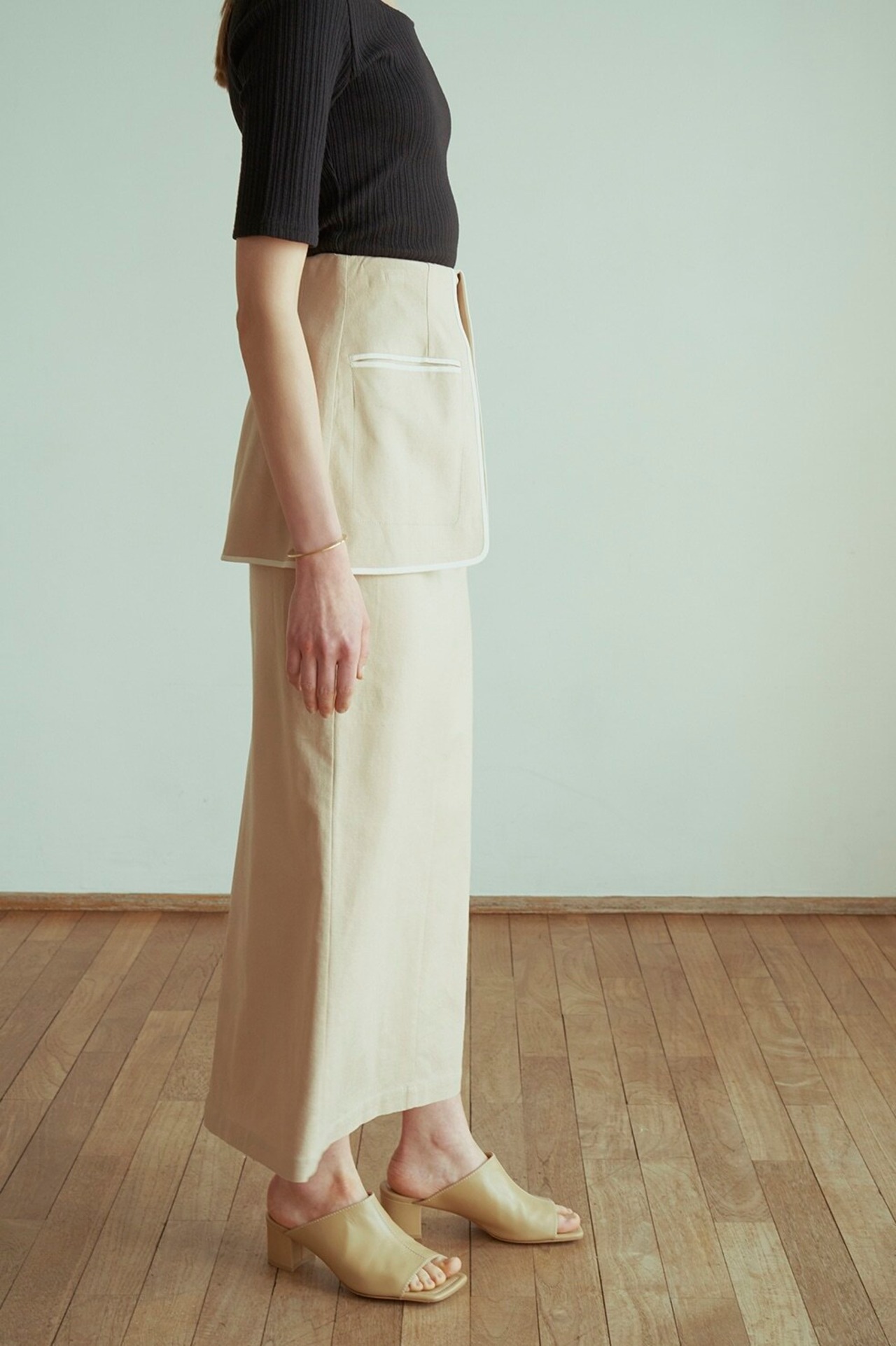 CLANE クラネ　ATTACH FLAP SKIRT